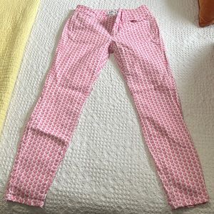 Vineyard Vines pink shell denim jeans
